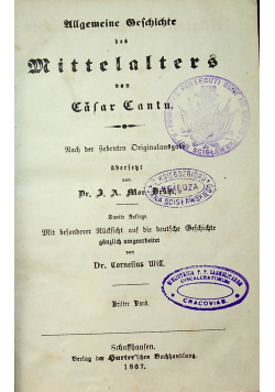 Allgemeine Geschichte des Mittelalters 1867r