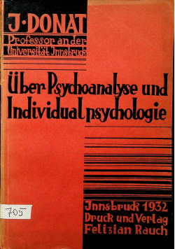 Uber Psychoanalyse und individual psychologie 1932 r