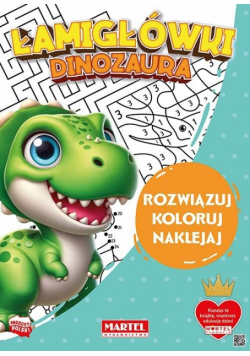 Łamigłówki dinozaura + naklejki