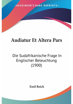 Audiatur Et Altera Pars