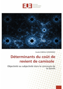 Déterminants du coût de revient de camisole