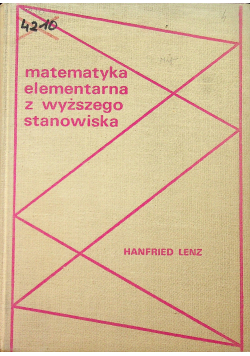 Matematyka elementarna z wyższego tanowiska