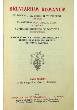 Breviarium Romanum Pars Altera