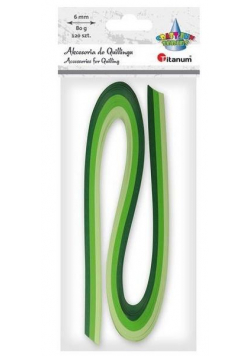 Paski do quillingu 6mm zielone 120szt