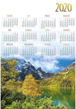 Kalendarz 2020 jednoplanszowy Morskie Oko