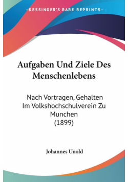 Aufgaben Und Ziele Des Menschenlebens