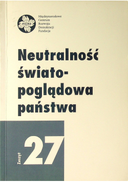 Neutralność światło poglądowa państwa Zeszyt 27