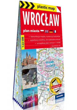 Plastic map Wrocław 1:22 500 plan miasta w.2020