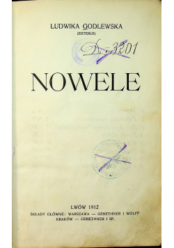 Godlewska Powieści i Nowele Tom V  Nowele 1912 r.