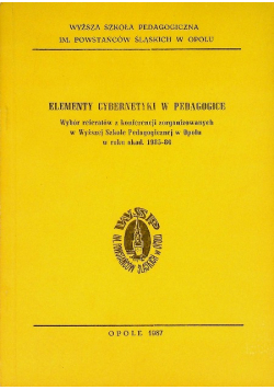 Elementy cybernetyki w pedagogice