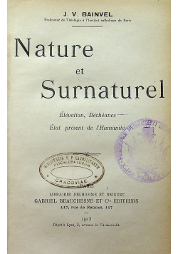 Nature et Surnaturel 1903 r.
