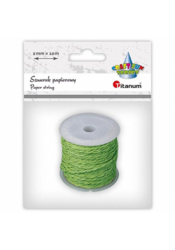 Sznurek papierowy 2mm 10m zielono-złoty