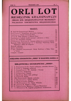 Orli lot Miesięcznik krajoznawczy Nr 7 Rok X 1929r