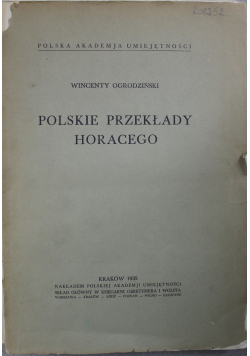 Polskie przykłady Horacego 1935 r.