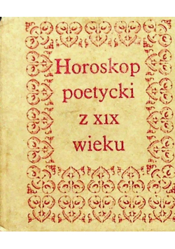 Horoskop poetycki z XIX wieku miniatura