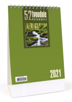 Kalendarz 2021 Biurkowy - 52T jasnozielony CRUX