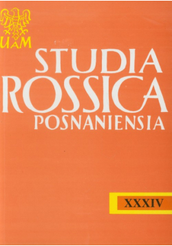 Studia Rossica Posnaniensia Zeszyt XXXIV