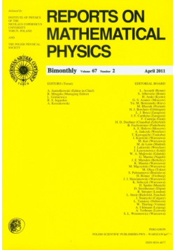 Reports on Mathematical Physics 67/2