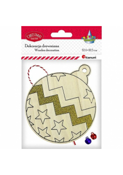 Zawieszka drewniana bombka 104x126mm