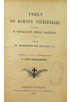 Perły do korony niebieskiej 1903 r.