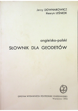 Angielsko polski słownik dla geodetów