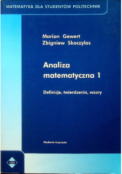 Analiza matematyczna 1 Definicje