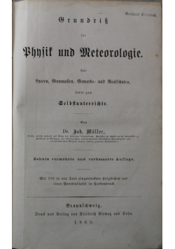 Bhnsif und Meteorologie 1869 r