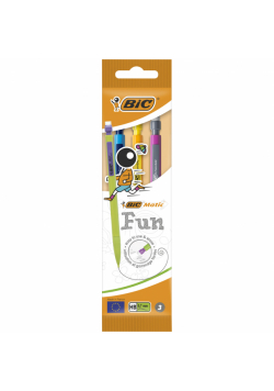 Ołówek z gumką BIC Matic Fun HB Pouch 3szt