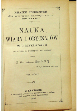 Nauka wiary i obyczajów 1893r