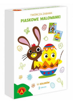 Piaskowe malowanki Wielkanocny Kurczaczek i Zajączek
