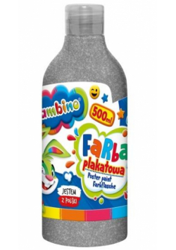 Farba plakatowa srebrna 500ml BAMBINO