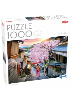 Puzzle 1000 Kobieta spacerująca po Kioto