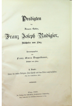 Predigten des deniers bottes 1900 r
