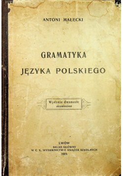Gramatyka języka polskiego 1915 r.