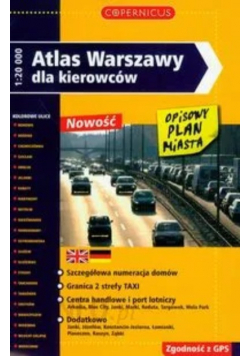 Atlas Warszawy dla kierowców Skala 1 20 000