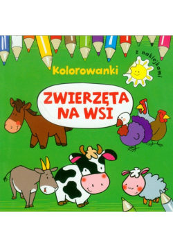Zwierzęta na wsi: kolorowanki z naklejkami