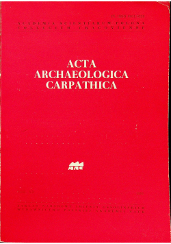 Acta Archaeologica Carpathica XX
