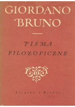 Bruno Pisma Filozoficzne