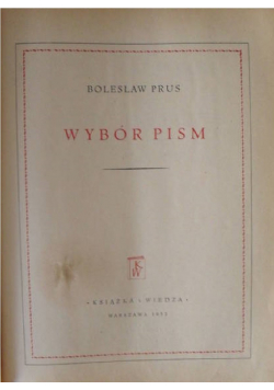 Prus wybór pism