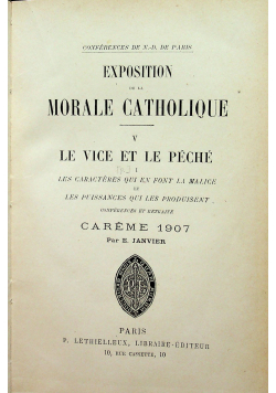Exposition de la morale catholique 1907 r