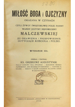 Miłość Boga i Ojczyzny okazana w czynach 1926 r.