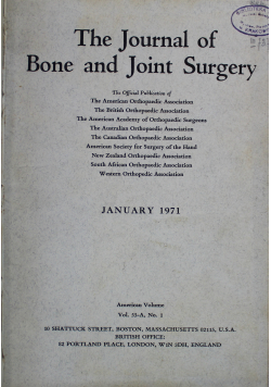 The Journal of Bone and Joint Surgery 4 Numery