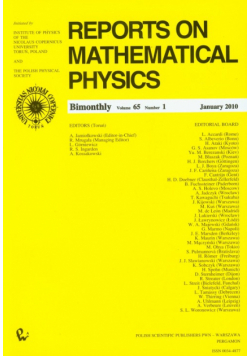 Reports on Mathematical Physics 65/1 2010 Kraj