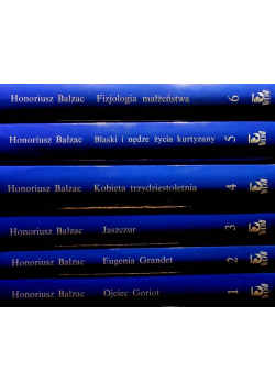 Balzac Dzieła wybrane tom 1 do 6
