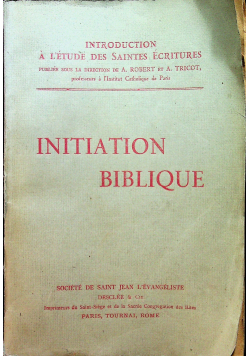 Initiation Biblique 1938 r