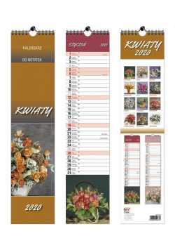 Kalendarz 2020 13 Plansz paskowy - Kwiatki EV-CORP