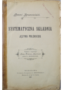 Systematyczna składania języka polskiego 1897 r