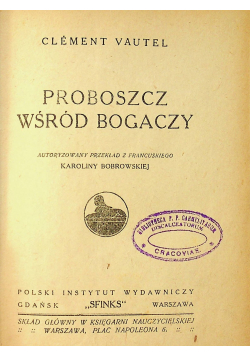 Proboszcz wśród bogaczy 1926 r