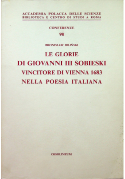 Conferenze 98 Le glorie di Giovanni III Sobieski