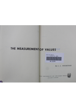 The Measurement of Values